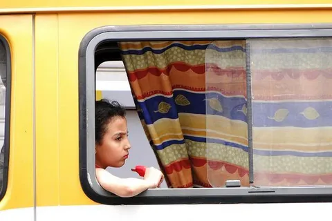 Maroko | Autobus na ulicach Casablanki