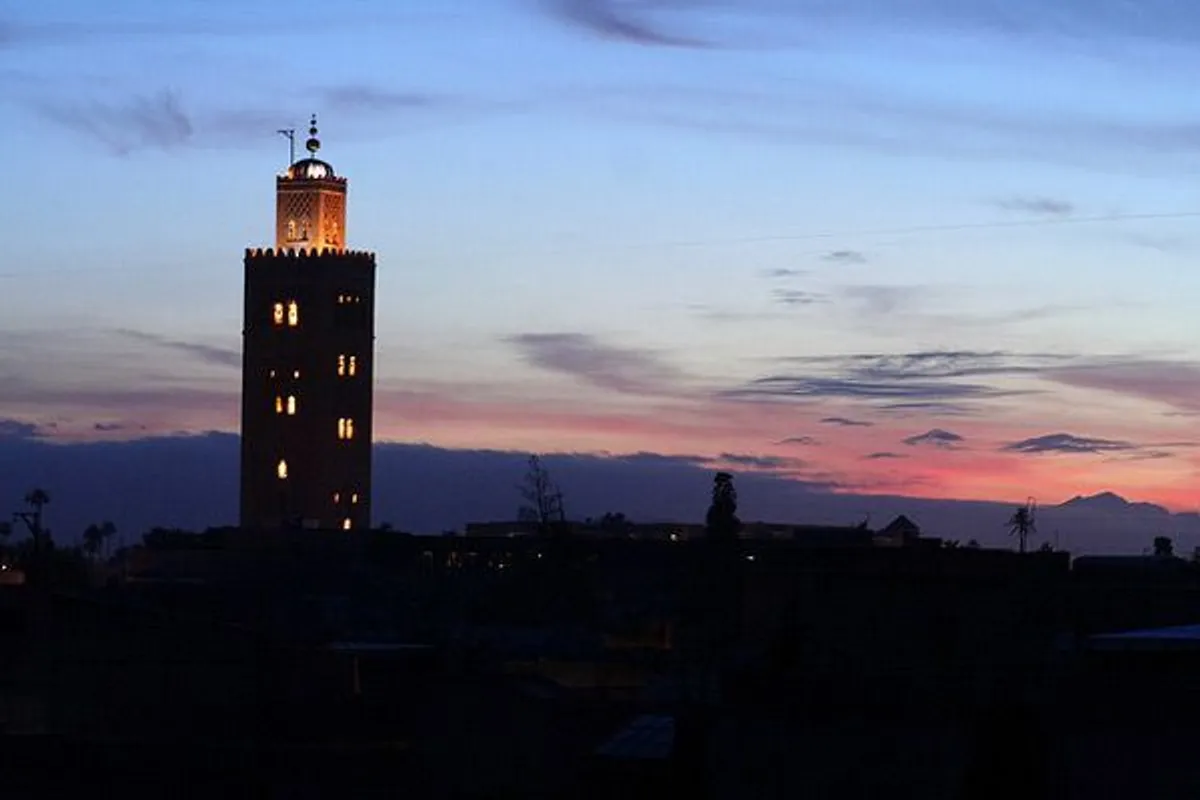 Maroko | Meczet Kutubia nocą