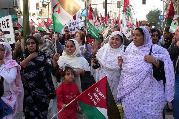 Sahara Zachodnia | Demonstracja w Madrycie na rzecz wyzwolenia Zachodniej Sahary.